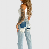 Roxie Jeans Cintura Alta Patchwork Colección Limitada