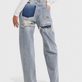 Roxie Jeans Cintura Alta Patchwork Colección Limitada