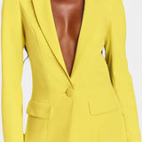 Marnie Conjunto a Medida Blazer y Pantalones de Pierna Ancha