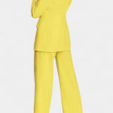 Marnie Conjunto a Medida Blazer y Pantalones de Pierna Ancha