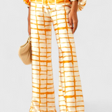 Sybella Conjunto Hombros Descubiertos Pantalones Elite Privé