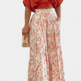 Olivia Conjunto Boho Cuello En V Pierna Ancha Exclusiva