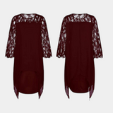 Yana Vestido Exclusivo Talla Grande con Mangas de Encaje