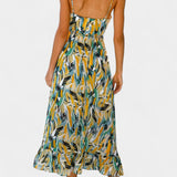 Vestido Midi De Impresión Vibrante Colección Exclusiva