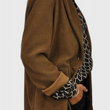Jemima Blusa Botones Estampado Geométrico Algodón Premium