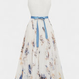 Elise Vestido Midi Chiffon Floral Plisado Edicion Limitada