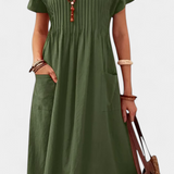 Lottie Vestido Midi Con Bolsillos Colección Luxe Exclusiva