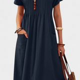Lottie Vestido Midi Con Bolsillos Colección Luxe Exclusiva