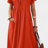 Lottie Vestido Midi Con Bolsillos Colección Luxe Exclusiva