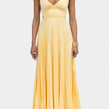 Arlena Vestido Plisado de Tiras Espalda Cruzada Limitada
