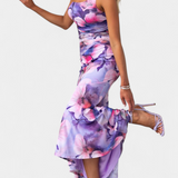 Abigail Vestido De Malla Floral Con Manga Única Selección
