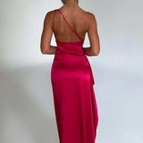 Emberly Vestido Maxi Tejido Elástico Abertura Alta Elegante
