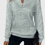 Zoey Jersey de Punto Premium con Cremallera Pulida Exclusiva