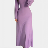 Livia Vestido Punto Suave Con Cintura Midi Colección
