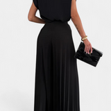 Liora Conjunto Minimalismo Exclusivo Top Pantalón Plisado
