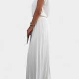 Liora Conjunto Minimalismo Exclusivo Top Pantalón Plisado