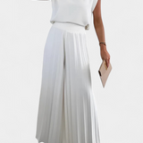 Liora Conjunto Minimalismo Exclusivo Top Pantalón Plisado