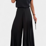Liora Conjunto Minimalismo Exclusivo Top Pantalón Plisado