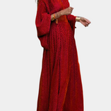 Anelia Vestido Maxi Geométrico Tejido Premium Exclusivo