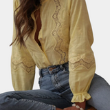 Catarina Blusa Encaje Colección Lujo Exclusiva Detalles