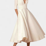 Nylah Vestido Midi A Line Encanto Vintage Premium Exclusivo