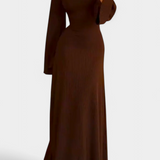 Livia Vestido Punto Suave Con Cintura Midi Colección