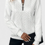 Zoey Jersey de Punto Premium con Cremallera Pulida Exclusiva