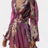 Roselle Vestido Floral de Malla con Escote en V Exclusiva