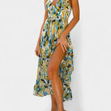 Vestido Midi De Impresión Vibrante Colección Exclusiva