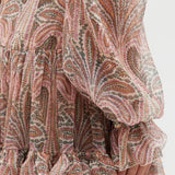 Ayla Vestido Maxi Crepón Paisley Vintage De Colección