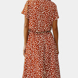 Rovena Vestido Midi Lunares Camisero Colección Exclusiva
