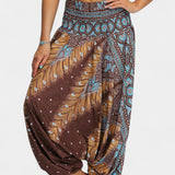 Luna Pantalones Exclusiva Boho Tela Ligera Cintura Elástica