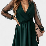Calandra Vestido Mini Elegante Con Escote Exclusivo
