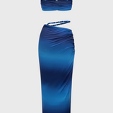 Estela Conjunto De Falda Chiffon Plisado Exclusiva