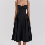 Felicity Vestido Midi Corsé Sin Mangas Colección Exclusiva