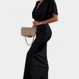 Emryn Vestido Suave Nudo Cruzado Colección Exclusiva