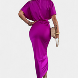 Emryn Vestido Suave Nudo Cruzado Colección Exclusiva