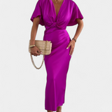 Emryn Vestido Suave Nudo Cruzado Colección Exclusiva