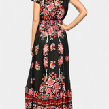 Chiara Vestido Floral Boho Chic Cintura Ajustable Exclusivo
