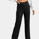 Nova Pantalón Recto Cintura Alta Elástico Transpirable Luxe