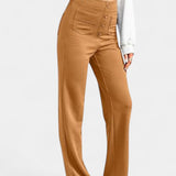 Nova Pantalón Recto Cintura Alta Elástico Transpirable Luxe