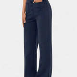 Nova Pantalón Recto Cintura Alta Elástico Transpirable Luxe