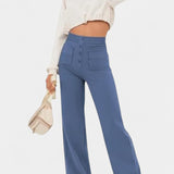 Nova Pantalón Recto Cintura Alta Elástico Transpirable Luxe