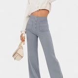 Nova Pantalón Recto Cintura Alta Elástico Transpirable Luxe
