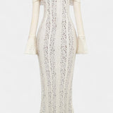Rosalie Vestido Maxi Off Shoulder Encaje Exclusiva Elegante