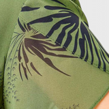 Lupita Vestido Midi De Chiffon Verde Con Corte En A Edición