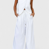 Bernadina Conjunto Lino Exclusivo Top de Abertura Frontal
