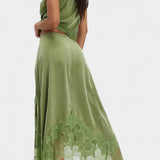 Coralena Conjunto Falda Midi Encaje Premium Exclusiva