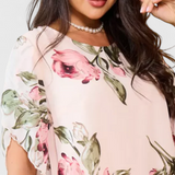 Tameka Vestido Gasa Fluida Pétalos Colección Privada