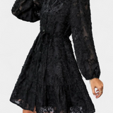 Soreia Vestido Camisero Botones Manga Texturizada Exclusivo